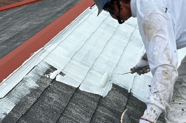 岡山県岡山市北区Ｋ様アパート　屋根塗装・外壁塗装・付帯部塗装・コーキング工事・駐輪場塗装・屋上防水工事の画像2