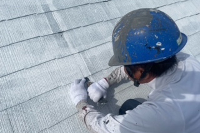 岡山県岡山市北区Ｋ様アパート　屋根塗装・外壁塗装・付帯部塗装・コーキング工事・駐輪場塗装・屋上防水工事の画像3