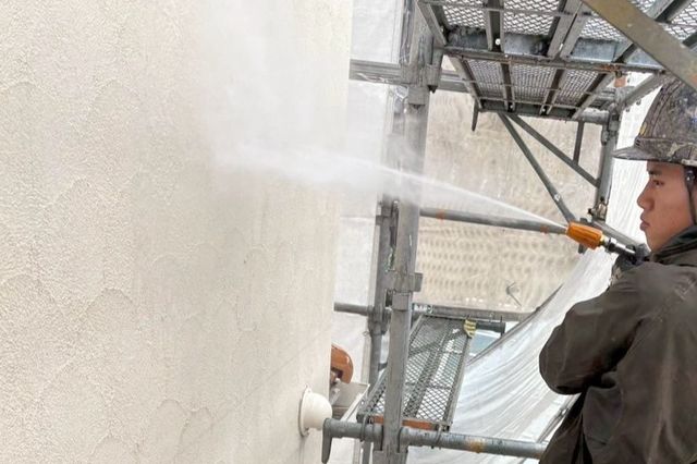 岡山県岡山市北区O様邸　外壁塗装・付帯部塗装・門柱塗装・コーキング工事の画像1