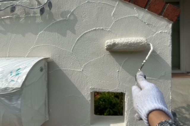 岡山県岡山市北区O様邸　外壁塗装・付帯部塗装・門柱塗装・コーキング工事の画像3